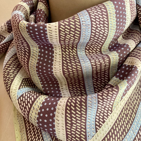 Accessories - Vintage silk scarf, 1970-80s dots and dashes